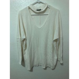Strap chocker long sleeve top Charlotte Russe